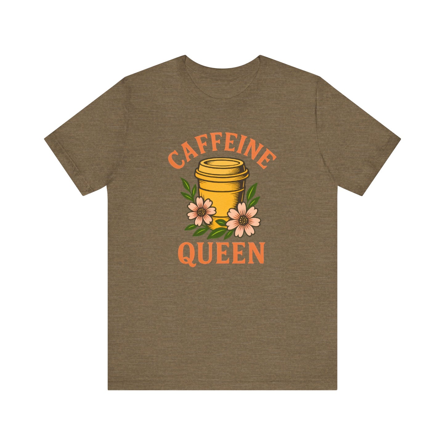 Caffeine Queen Tee - Perfect for Coffee Lovers, Casual Wear, Gifts, Birthdays or Coffee-Themed Events, Fun and Stylish!