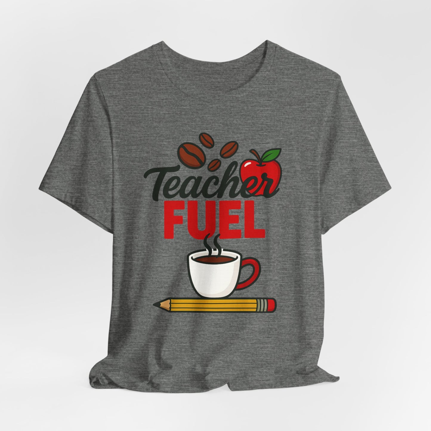 Teacher Fuel Unisex Jersey Tee | Coffee Lover Gift | Back to School | Teacher Appreciation | Fun Classroom Shirt