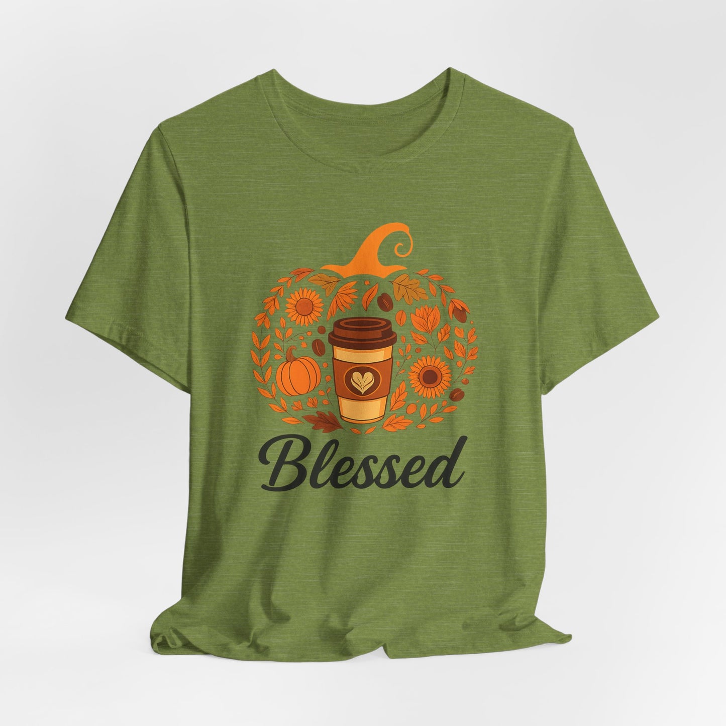 Blessed Pumpkin Fall T-Shirt - Cozy Autumn Style, Perfect Gift for Thanksgiving, Harvest Celebration, Casual Wear, Seasonal Fashion