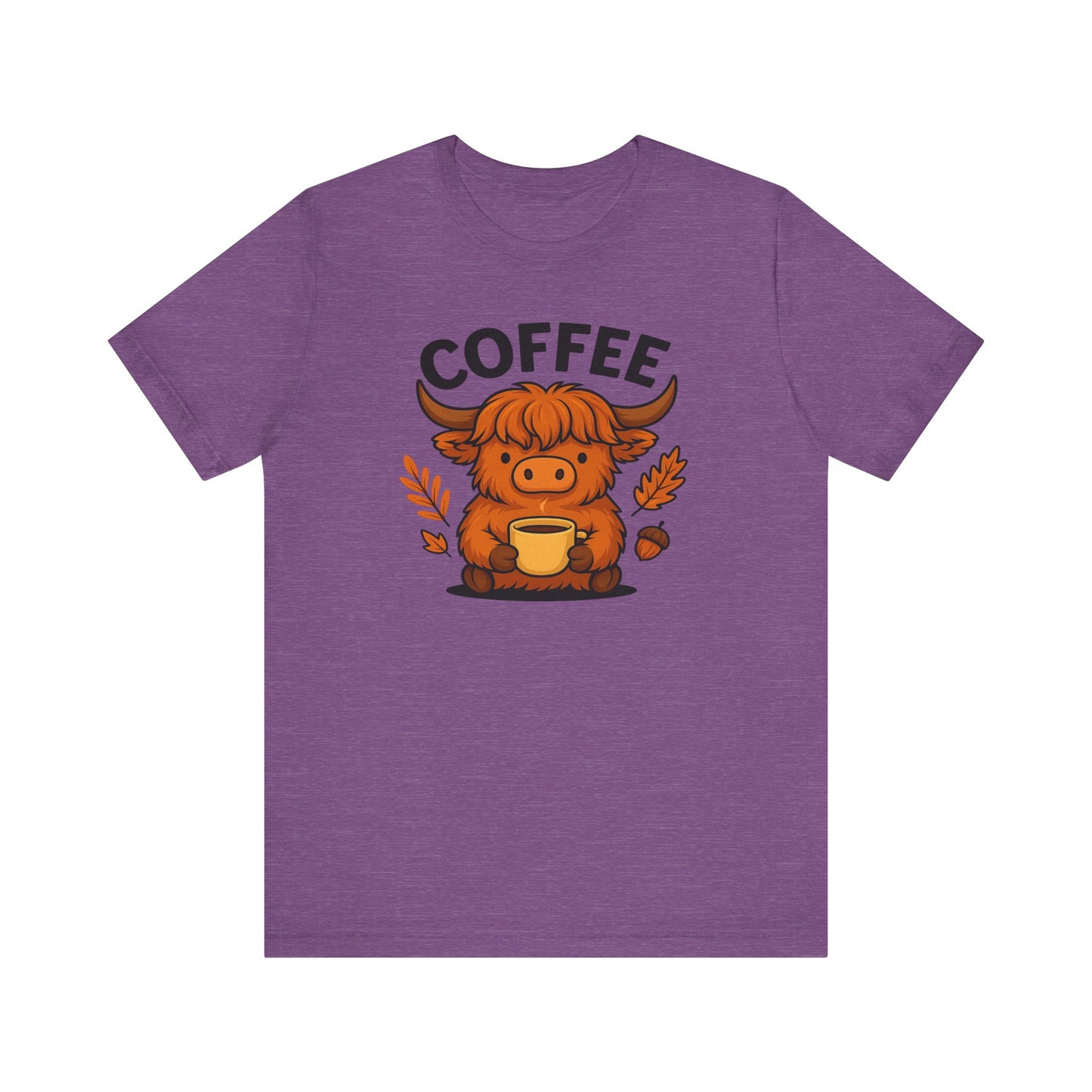 Coffee Lover’s Unisex Tee | Cute Cow Design | Perfect for Casual Gatherings, Birthdays, Coffee Lovers, Gifts