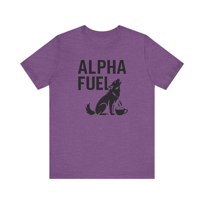 Alpha Fuel Unisex Tee, Coffee Lover T-Shirt, Gift for Baristas, Dog and Cat Owners Gift, Casual Everyday Wear