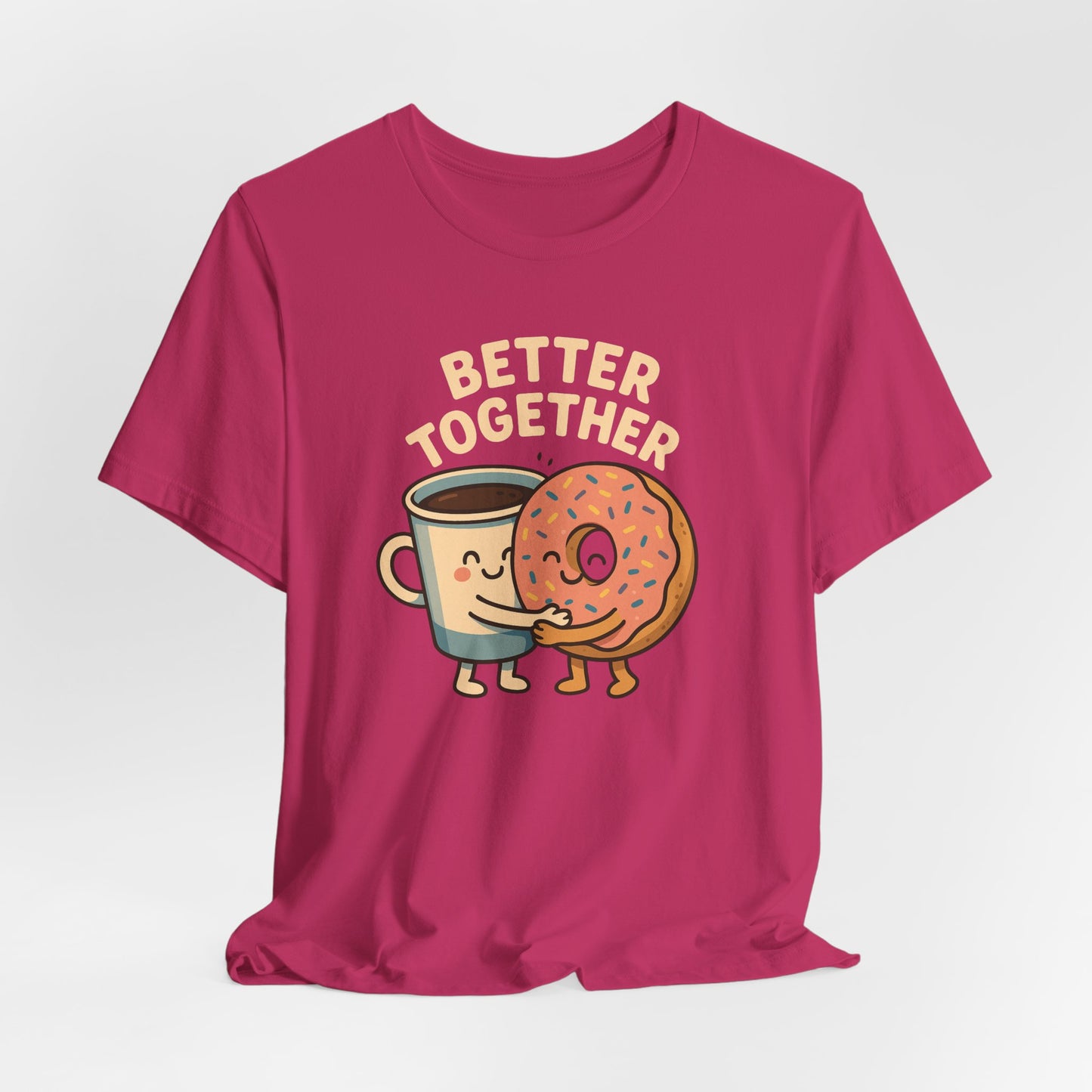 Cute Coffee and Donut Tee, Unisex Jersey Short Sleeve Tee, Funny Food Lover Shirt, Gift for Coffee Lovers, Cute Breakfast Apparel, [...]