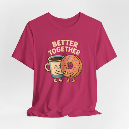 Cute Coffee and Donut Tee, Unisex Jersey Short Sleeve Tee, Funny Food Lover Shirt, Gift for Coffee Lovers, Cute Breakfast Apparel, [...]