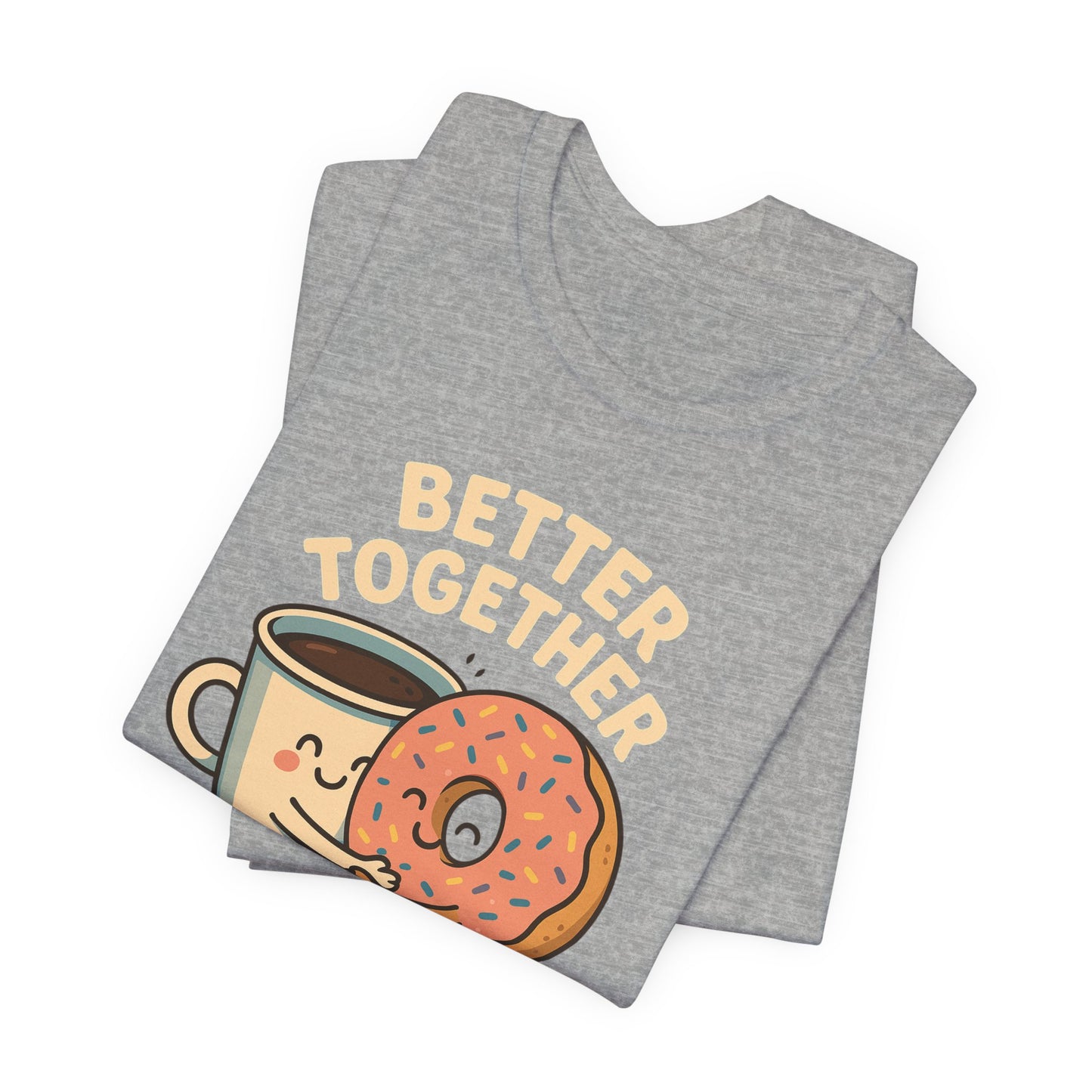 Cute Coffee and Donut Tee, Unisex Jersey Short Sleeve Tee, Funny Food Lover Shirt, Gift for Coffee Lovers, Cute Breakfast Apparel, [...]