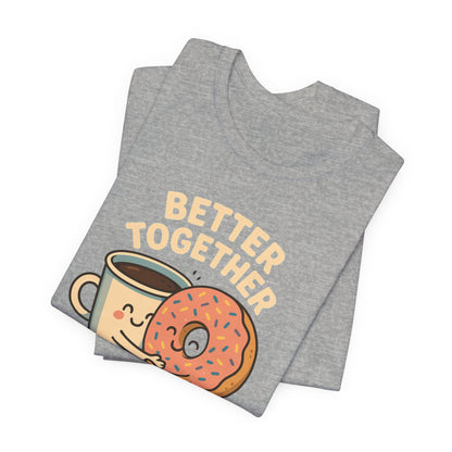 Cute Coffee and Donut Tee, Unisex Jersey Short Sleeve Tee, Funny Food Lover Shirt, Gift for Coffee Lovers, Cute Breakfast Apparel, [...]