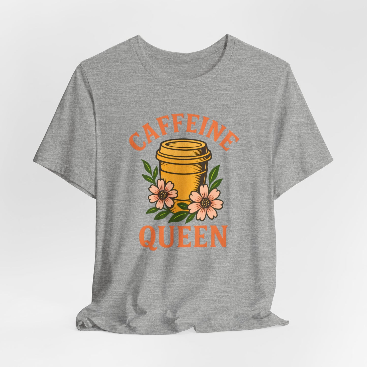 Caffeine Queen Tee - Perfect for Coffee Lovers, Casual Wear, Gifts, Birthdays or Coffee-Themed Events, Fun and Stylish!