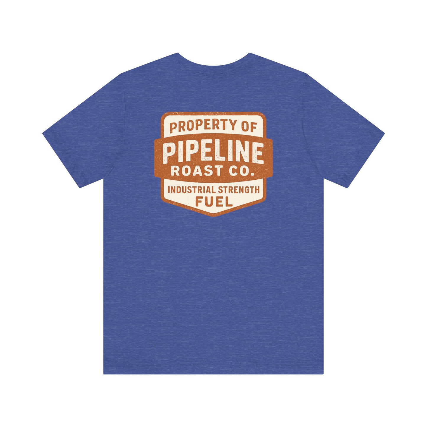 Rusty Vintage Pipeline Roast Co. Industrial Seal Tee – Rugged Workwear Style Coffee Shirt