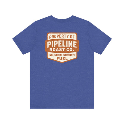 Rusty Vintage Pipeline Roast Co. Industrial Seal Tee – Rugged Workwear Style Coffee Shirt