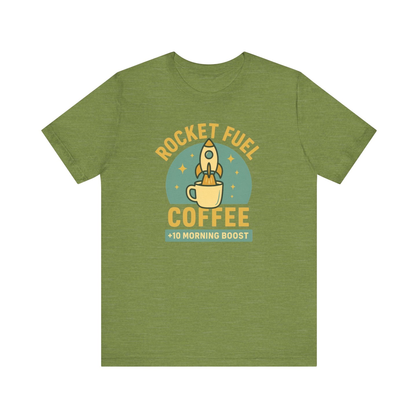 Coffee Lover's Unisex Tee, Rocket Fuel Coffee Shirt, Morning Boost Tee, Barista Gift, Casual Coffee Shirt