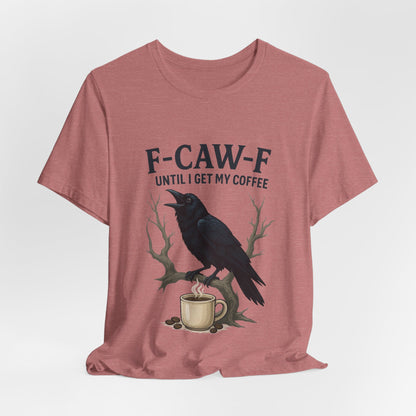 Coffee Lover's Tee, Unisex T-Shirt, Funny Gift, Crow Graphic Tee, Coffee Enthusiast Shirt, Unique Coffee Apparel