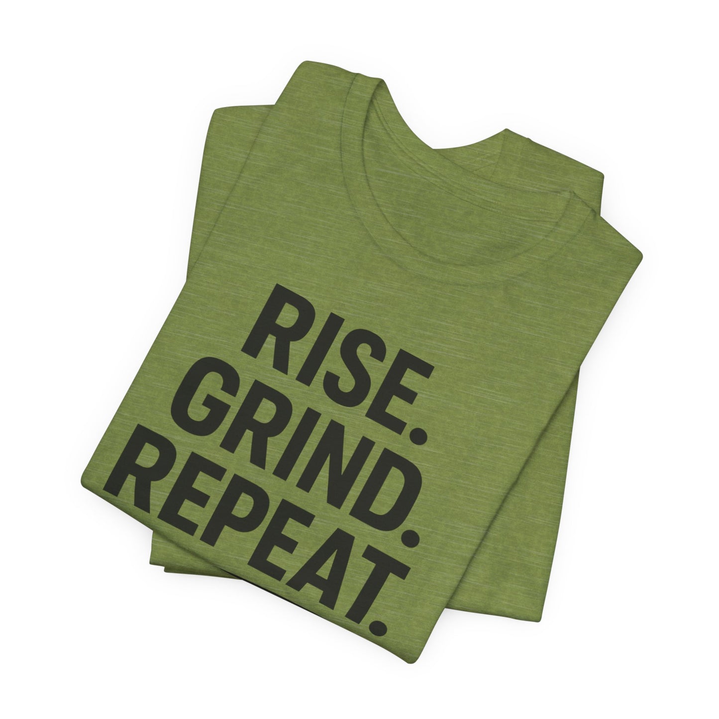 Coffee Lover's Unisex Tee - Rise. Grind. Repeat. | Casual Wear, Motivational Gift, Gym Shirt, Coffee Enthusiast Apparel, Everyday Comfort