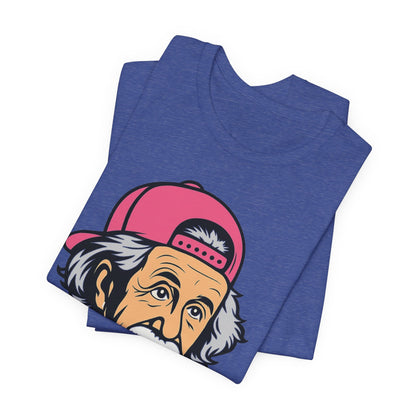 Funny Einstein Coffee Tee, Unisex Short Sleeve Shirt, Great for Coffee Lovers, Gift for Dad, Cute & Quirky Apparel