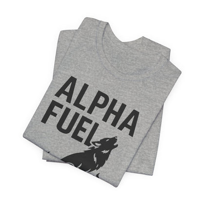 Alpha Fuel Unisex Tee, Coffee Lover T-Shirt, Gift for Baristas, Dog and Cat Owners Gift, Casual Everyday Wear
