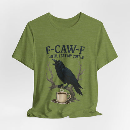 Coffee Lover's Tee, Unisex T-Shirt, Funny Gift, Crow Graphic Tee, Coffee Enthusiast Shirt, Unique Coffee Apparel