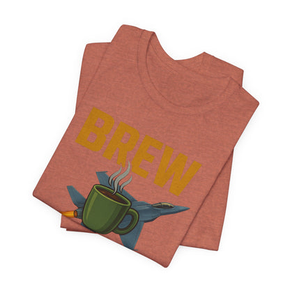 Brew Force Coffee Tee, Unisex Coffee Lover's T-Shirt, Gifts for Baristas, Father’s Day Gift, Coffee Enthusiast Apparel