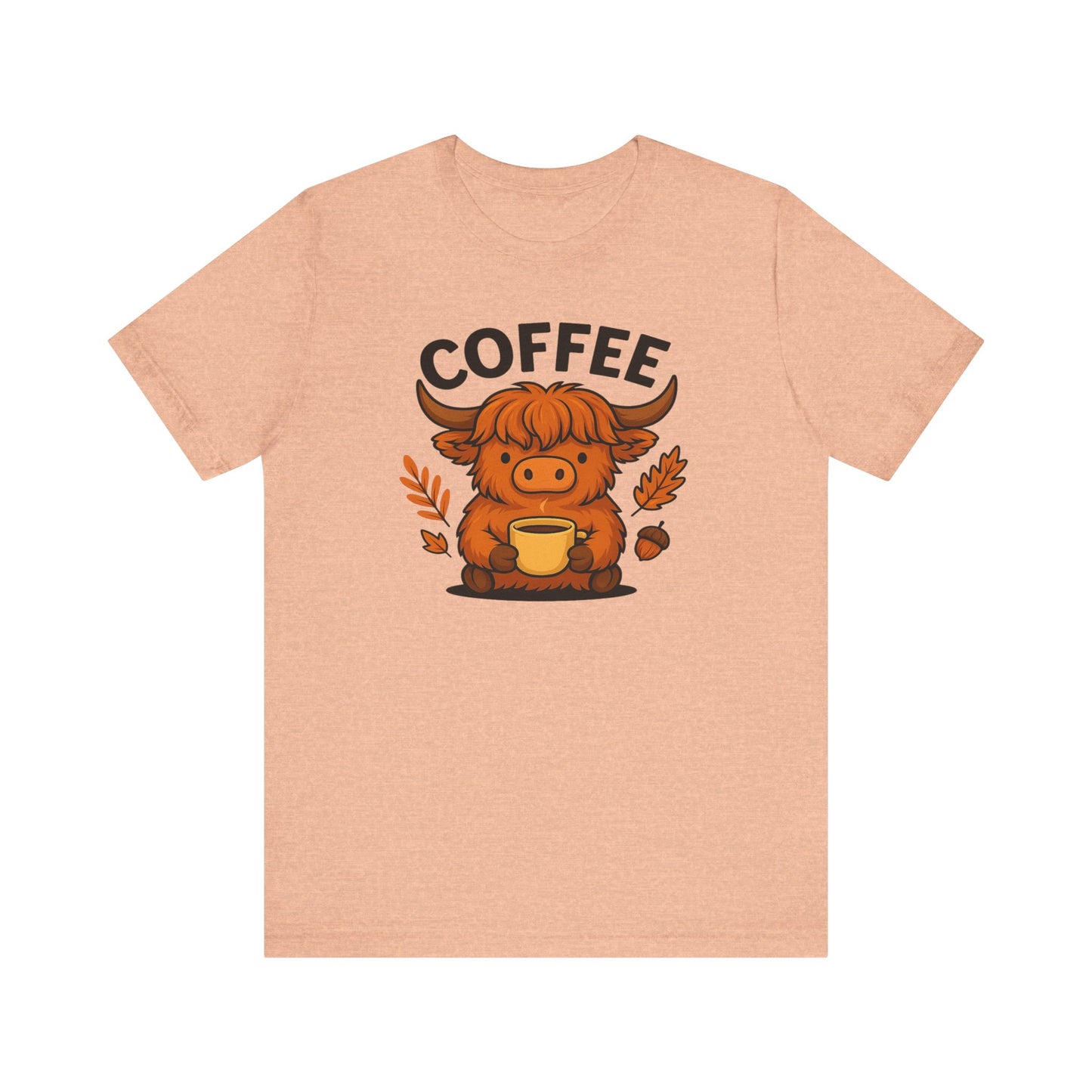 Coffee Lover’s Unisex Tee | Cute Cow Design | Perfect for Casual Gatherings, Birthdays, Coffee Lovers, Gifts
