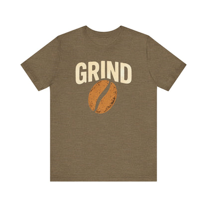 Coffee Lover's Grind Tee, Unisex Short Sleeve Shirt, Perfect Gift for Baristas, Casual Coffee Shop Style, Great for Birthdays, Coffee Days