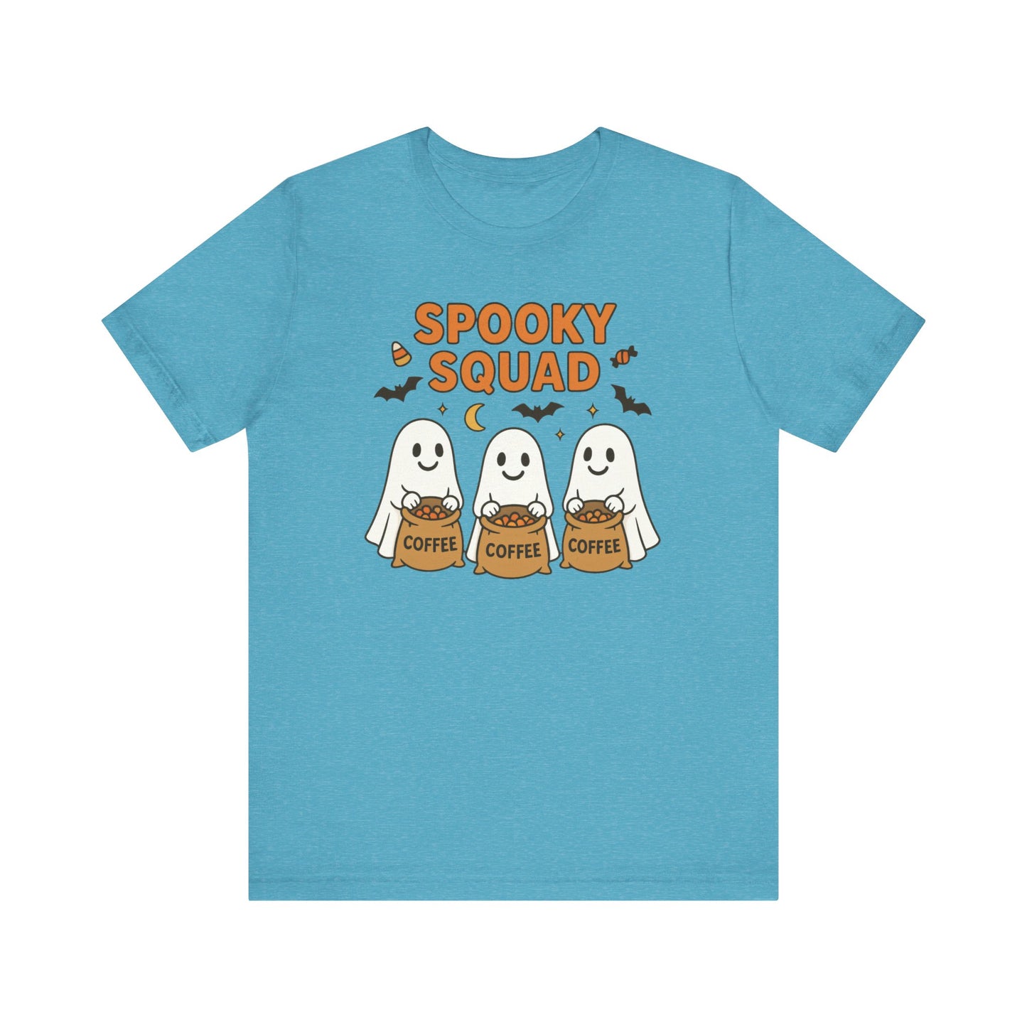Spooky Squad Coffee Ghosts Tee – Halloween Shirt for Coffee Lovers