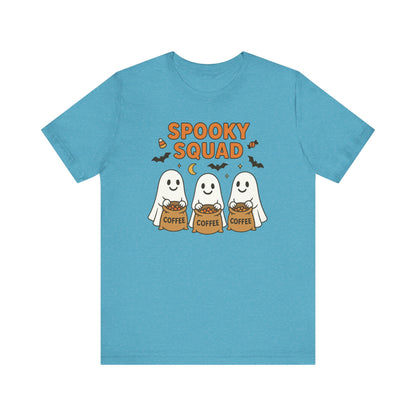Spooky Squad Coffee Ghosts Tee – Halloween Shirt for Coffee Lovers
