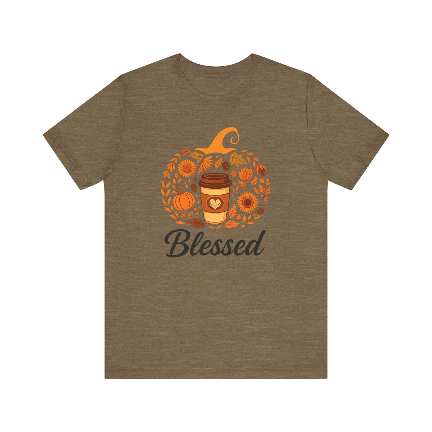 Blessed Pumpkin Fall T-Shirt - Cozy Autumn Style, Perfect Gift for Thanksgiving, Harvest Celebration, Casual Wear, Seasonal Fashion