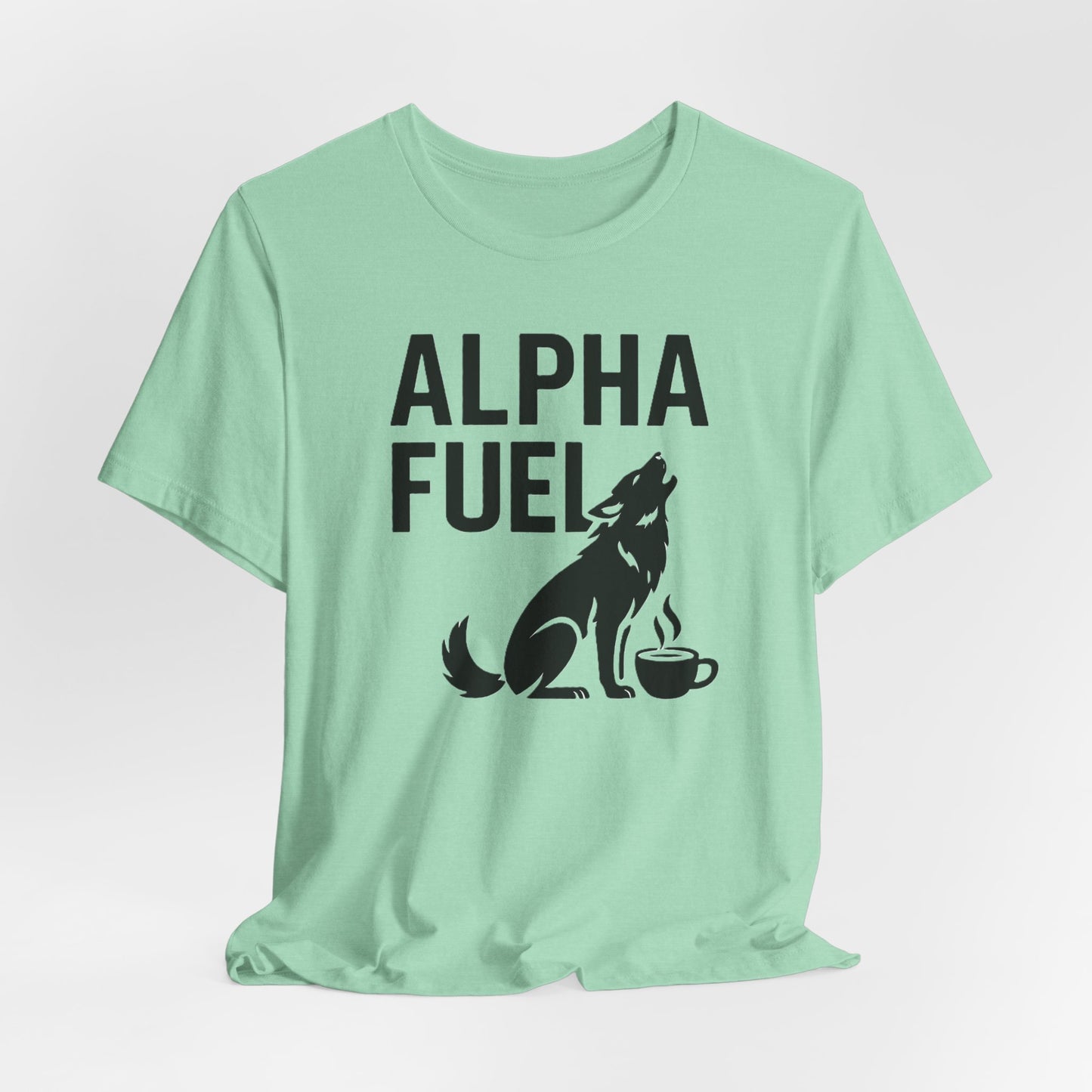Alpha Fuel Unisex Tee, Coffee Lover T-Shirt, Gift for Baristas, Dog and Cat Owners Gift, Casual Everyday Wear