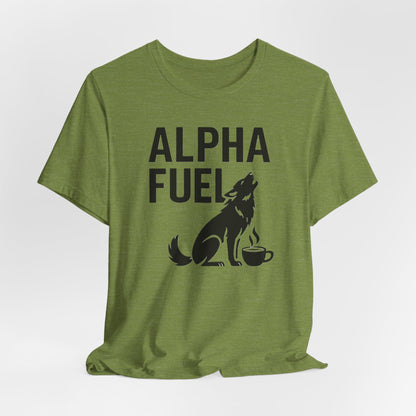 Alpha Fuel Unisex Tee, Coffee Lover T-Shirt, Gift for Baristas, Dog and Cat Owners Gift, Casual Everyday Wear
