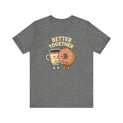 Cute Coffee and Donut Tee, Unisex Jersey Short Sleeve Tee, Funny Food Lover Shirt, Gift for Coffee Lovers, Cute Breakfast Apparel, [...]