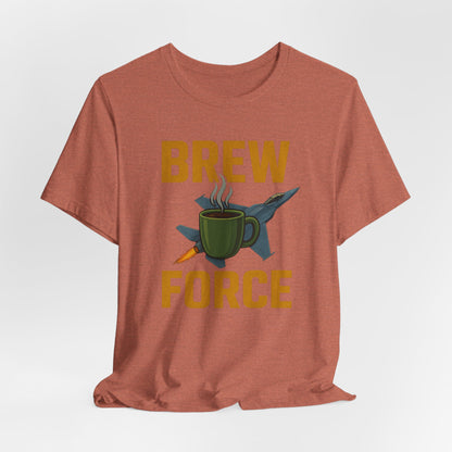 Brew Force Coffee Tee, Unisex Coffee Lover's T-Shirt, Gifts for Baristas, Father’s Day Gift, Coffee Enthusiast Apparel