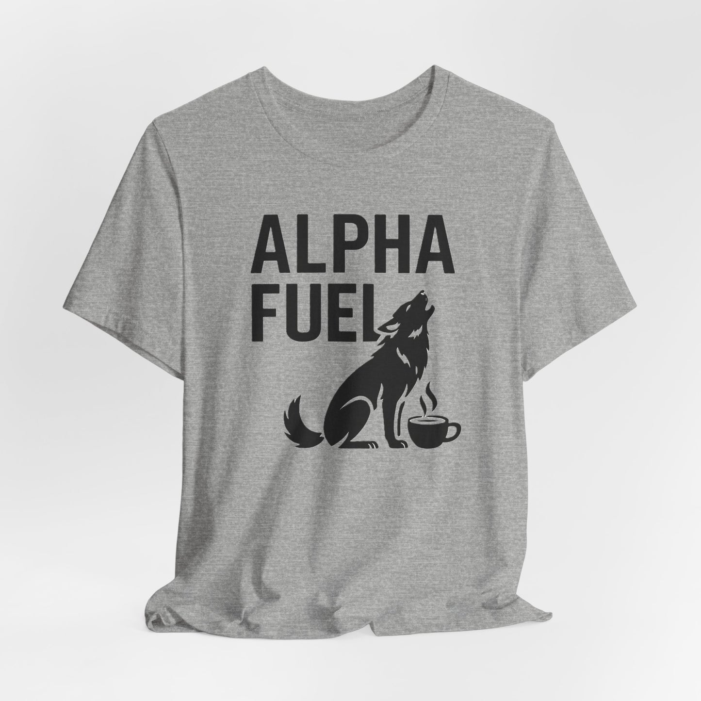 Alpha Fuel Unisex Tee, Coffee Lover T-Shirt, Gift for Baristas, Dog and Cat Owners Gift, Casual Everyday Wear