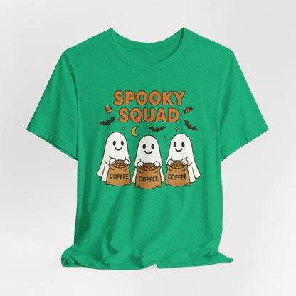 Spooky Squad Coffee Ghosts Tee – Halloween Shirt for Coffee Lovers