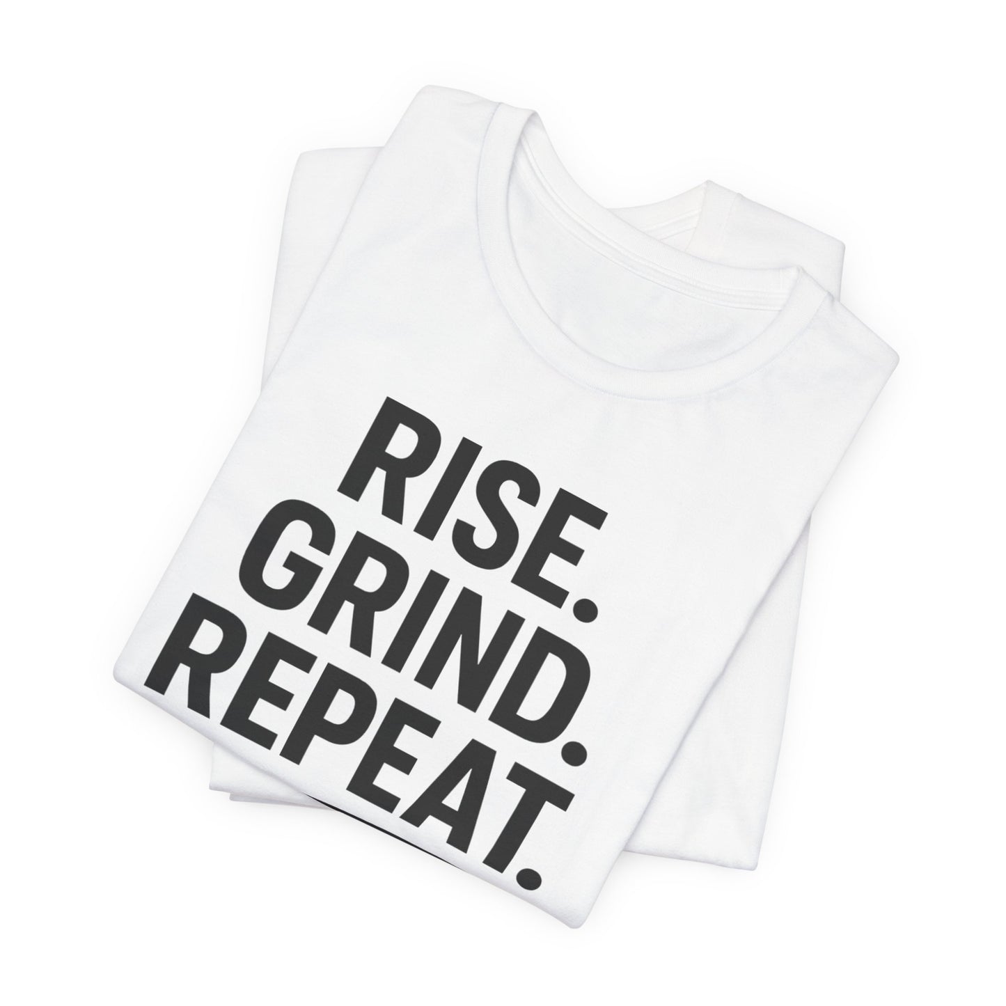 Coffee Lover's Unisex Tee - Rise. Grind. Repeat. | Casual Wear, Motivational Gift, Gym Shirt, Coffee Enthusiast Apparel, Everyday Comfort