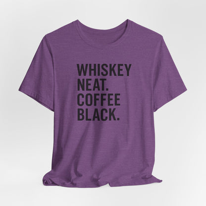 Whiskey and Coffee Graphic Tee - Perfect for Coffee Lovers, Gift Idea for Men and Women, Casual Wear, Birthday, Everyday Style