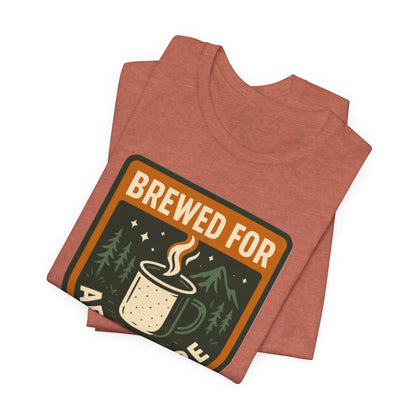 Adventure Brewed Graphic Tee - Perfect for Outdoors Lovers, Travel, Hiking, Camping, Gift for Adventurers