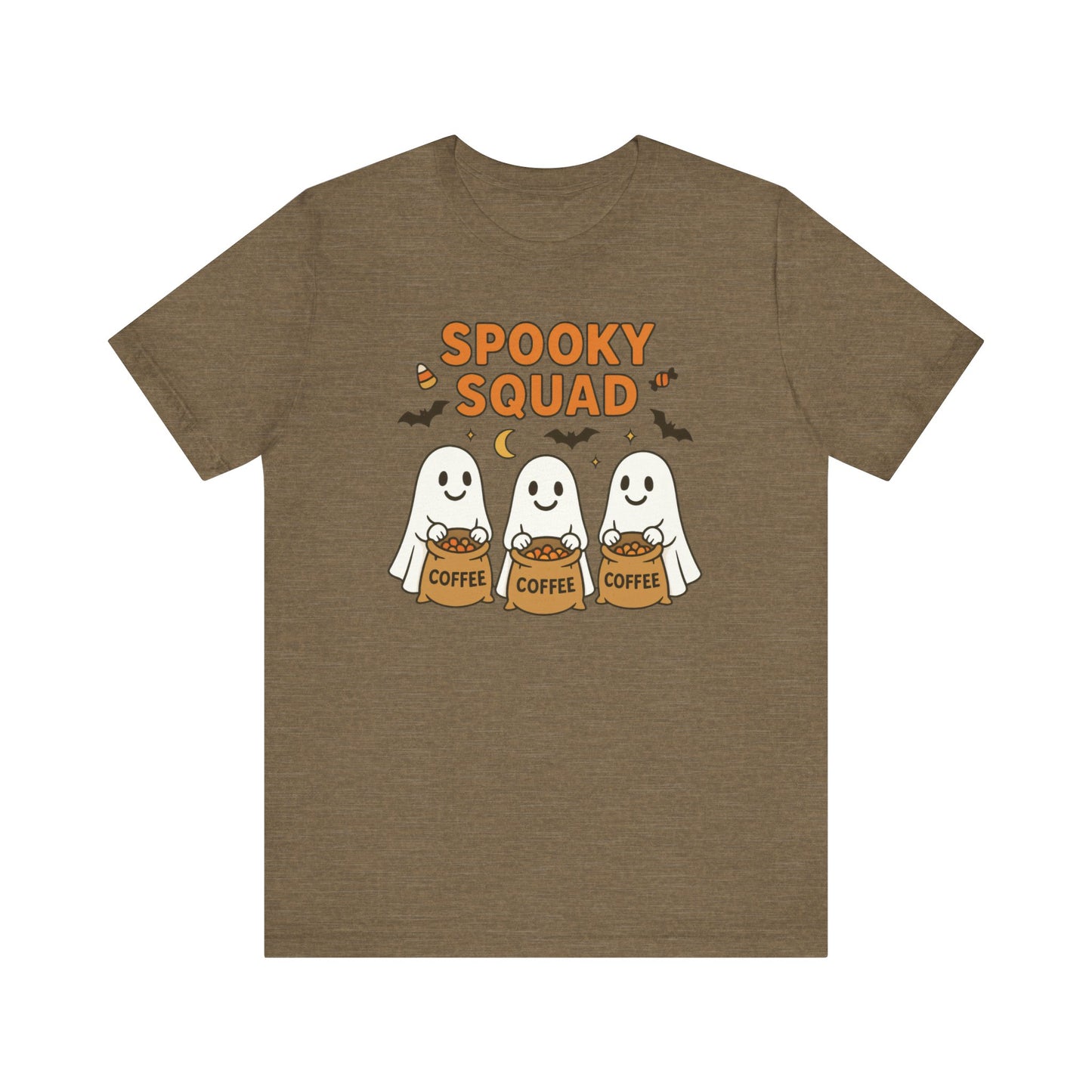 Spooky Squad Coffee Ghosts Tee – Halloween Shirt for Coffee Lovers