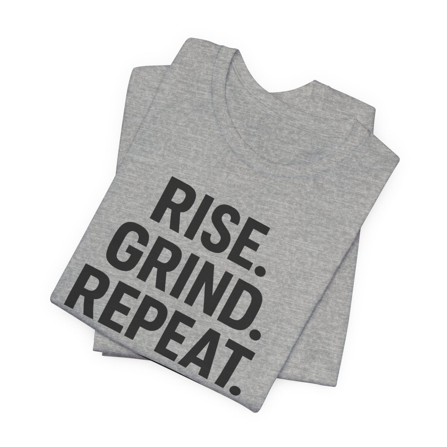 Coffee Lover's Unisex Tee - Rise. Grind. Repeat. | Casual Wear, Motivational Gift, Gym Shirt, Coffee Enthusiast Apparel, Everyday Comfort