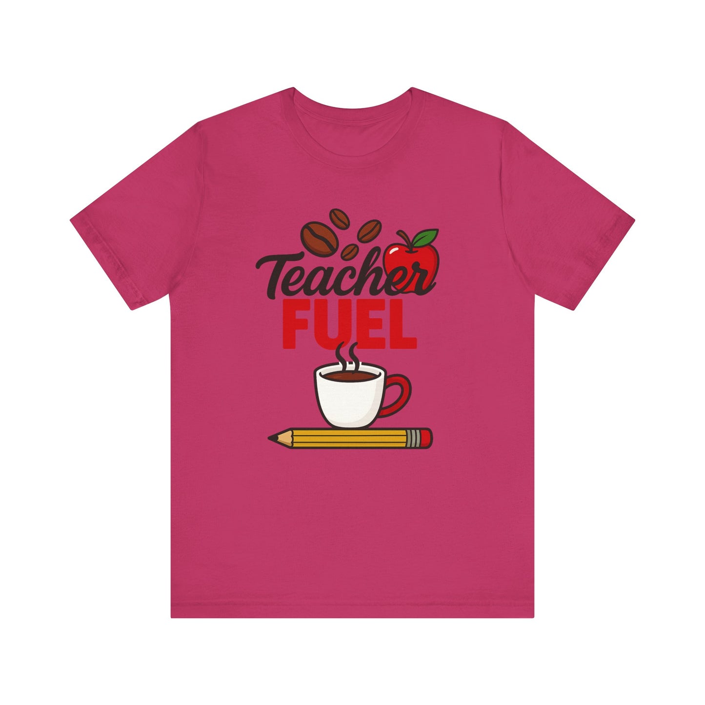 Teacher Fuel Unisex Jersey Tee | Coffee Lover Gift | Back to School | Teacher Appreciation | Fun Classroom Shirt