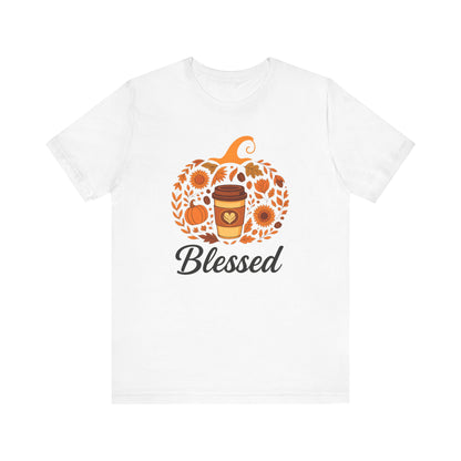 Blessed Pumpkin Fall T-Shirt - Cozy Autumn Style, Perfect Gift for Thanksgiving, Harvest Celebration, Casual Wear, Seasonal Fashion