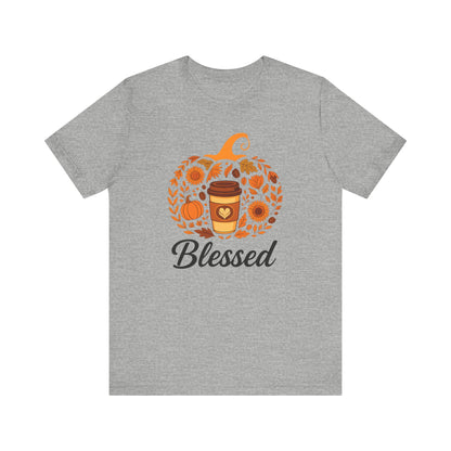 Blessed Pumpkin Fall T-Shirt - Cozy Autumn Style, Perfect Gift for Thanksgiving, Harvest Celebration, Casual Wear, Seasonal Fashion