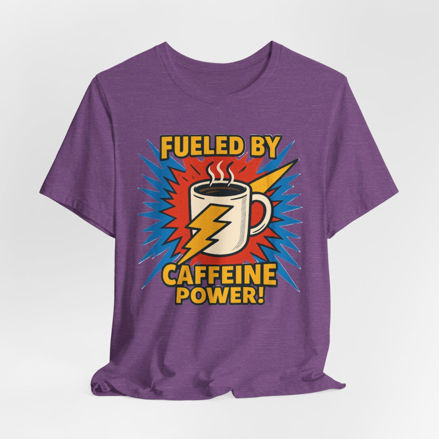 Caffeine Power Tee - Unisex Jersey Short Sleeve T-Shirt, Coffee Lover Gift, Casual Wear, Funny Quote Shirt, Birthday or Holiday Apparel