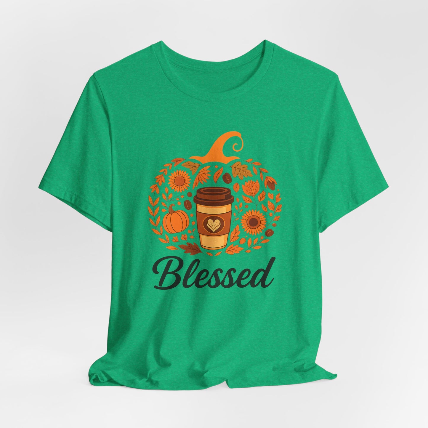 Blessed Pumpkin Fall T-Shirt - Cozy Autumn Style, Perfect Gift for Thanksgiving, Harvest Celebration, Casual Wear, Seasonal Fashion