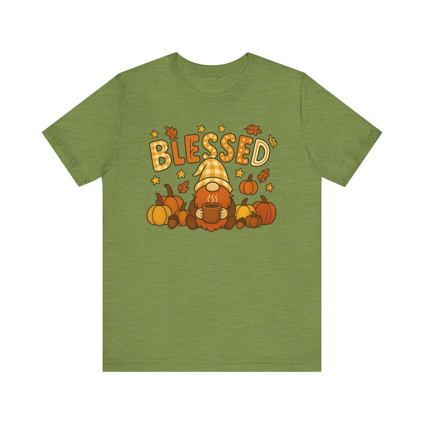 Fall Gnome Blessed Tee, Autumn T-Shirt, Thanksgiving Wear, Seasonal Shirt, Cozy Fall Apparel Gift