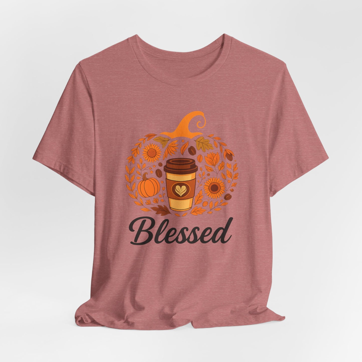 Blessed Pumpkin Fall T-Shirt - Cozy Autumn Style, Perfect Gift for Thanksgiving, Harvest Celebration, Casual Wear, Seasonal Fashion