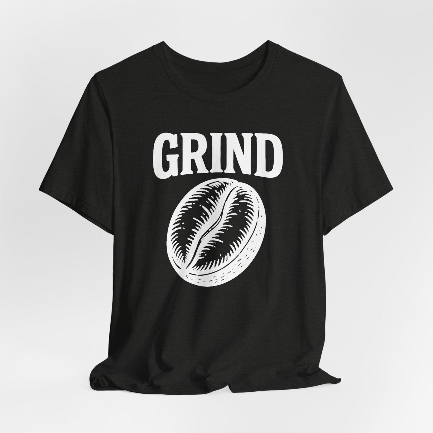 Coffee Lover's Tee Shirt, Unisex Grind Graphic Tee, Cute Coffee Gift, Casual Wear, Gift for Barista