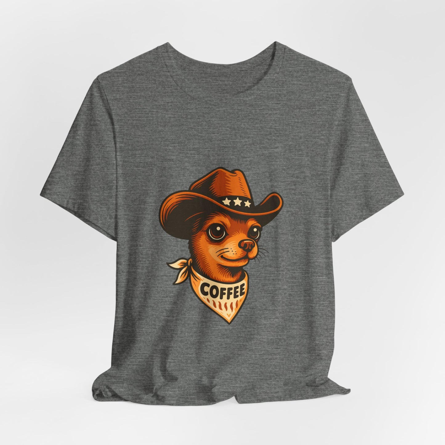Cowboy Coffee Graphic Tee, Unisex T-Shirt, Funny Coffee Lover Gift, Casual Wear, Coffee Shop Merch