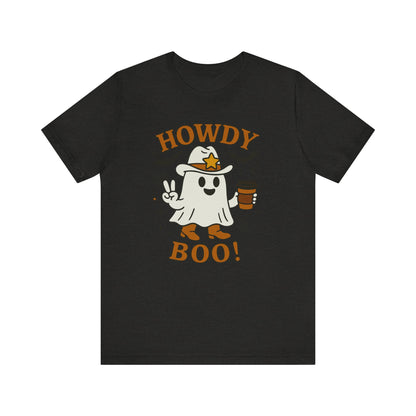 Howdy Boo Ghost Tee, Unisex Halloween T-Shirt, Funny Graphic Tee, Halloween Costume Shirt, Spooky Season Apparel
