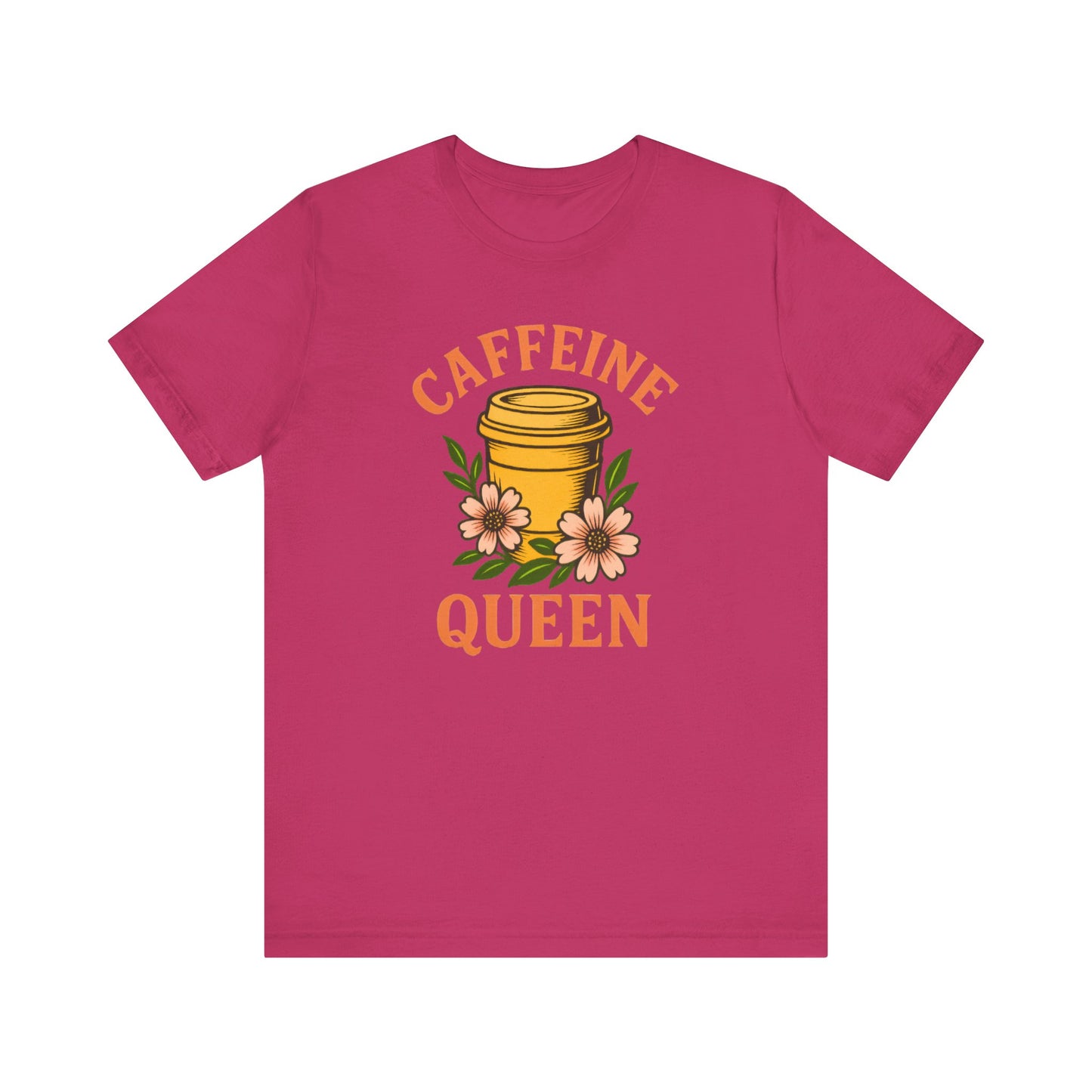 Caffeine Queen Tee - Perfect for Coffee Lovers, Casual Wear, Gifts, Birthdays or Coffee-Themed Events, Fun and Stylish!