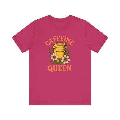 Caffeine Queen Tee - Perfect for Coffee Lovers, Casual Wear, Gifts, Birthdays or Coffee-Themed Events, Fun and Stylish!