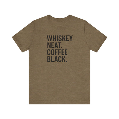 Whiskey and Coffee Graphic Tee - Perfect for Coffee Lovers, Gift Idea for Men and Women, Casual Wear, Birthday, Everyday Style