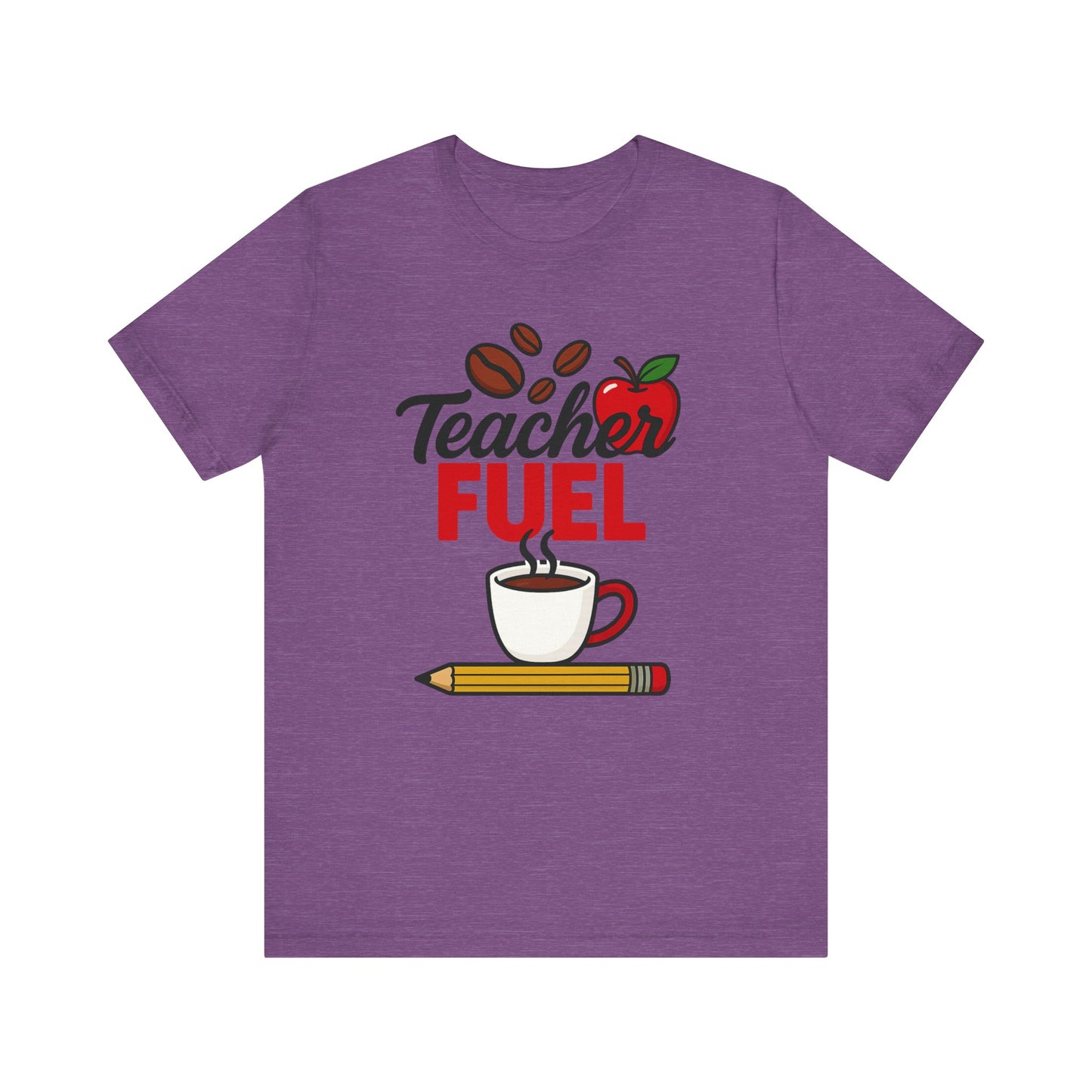 Teacher Fuel Unisex Jersey Tee | Coffee Lover Gift | Back to School | Teacher Appreciation | Fun Classroom Shirt