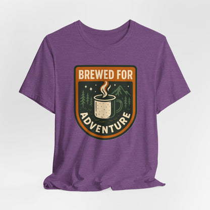 Adventure Brewed Graphic Tee - Perfect for Outdoors Lovers, Travel, Hiking, Camping, Gift for Adventurers